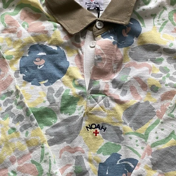 Noah NYC Pastel Floral Long-Sleeve Polo - Picture 4 of 9